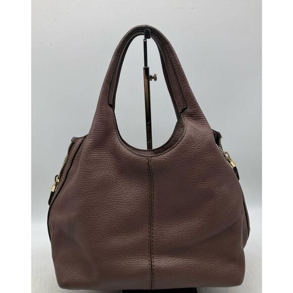 TOD'S TODS EUC MEDIUM ALH ZIP SIDE LEATHER BAG - Picture 9 of 13